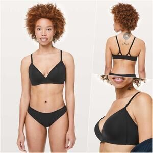 RARE Lululemon Push Up Padded Sport Bra Black 34B NWOT